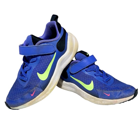 Nike Other - Nike Girls Running Shoes - Size 12C, Indigo and Green